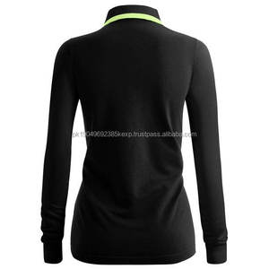 Chemise de golf personnalisée pour femme, respirante, 100% coton, manches courtes, sport, fitness, décontractée, tricotée, avec badge et logo personnalisé - Product Image 2