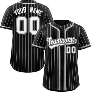 Dernier modèle de maillot de baseball à quantité minimale de commande bas sur mesure Nouveau design de maillot de baseball et de softball à sublimation - Product Image 3