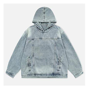 Sudadera con Capucha de Mezclilla para Hombre, 100% Algodón, Invierno, Moderna, Elegante, Duradera, con Estampado Digital, para Uso Casual y al Aire Libre - Product Image 6