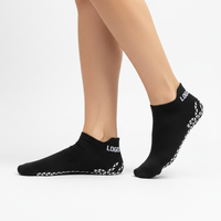 Chaussettes de yoga unisexes d'été, chaussettes de sport à semelle en terry, chaussettes de yoga épaisses, Coolmax, personnalisables, imprimées en silicone, chaussettes de yoga à la cheville
