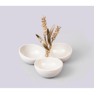 Tazón de Chocolate de Triple Sección con Mango Abstracto Moderno, Servidor Artístico de Aperitivos de Metal para Mesa de Comedor y Decoración del Hogar - Product Image 6