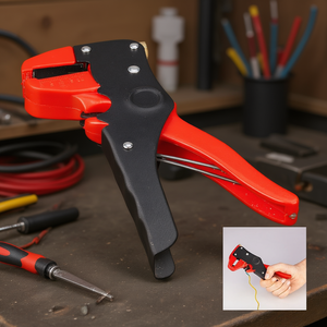 Dénudeur de fils automatique PP1318 noir et rouge 175 mm pour piscine, tournevis promotionnel - Product Image 3