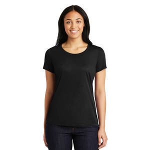 Camiseta de manga corta con cuello redondo para mujer de poliéster 100% verde neón - Product Image 4