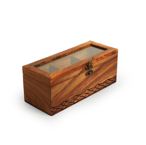 Boîte de rangement en bois classique et moderne exclusive organisateur de bijoux personnalisé vente en gros pour l'organisation de stockage de bureau de cuisine à domicile - Product Image 3