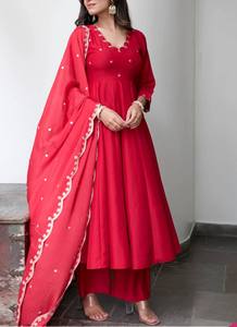 เปิดตัวพาลาซโซชั้นนำจากดีไซเนอร์ใหม่พร้อมผ้า Dupatta ผ้าไหมบริสุทธิ์พิมพ์ดิจิตอลพร้อมงานปักตามลำดับ - Product Image 5