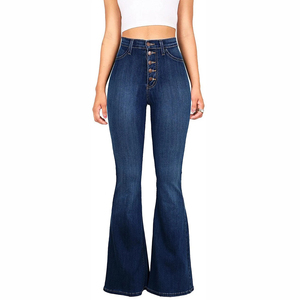 Women High Waist Flare Bottom <b>Denim</b> Jeans Ripped Light Wash Y2K Vintage <b>Stretch</b> Eco-Friendly Quick Dry Trendy Streetwear Fashion - Product Image 5