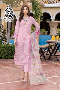 El último diseñador Faux Georgette Bordado Secuencia Trabajo Kurti Set B y Fab Zone - Product Image 3