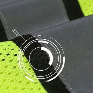 100% polyester ANSI classe 1 gilet de sécurité réfléchissant haute visibilité imperméable avec logo personnalisé - Product Image 5