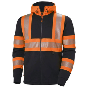 Sudadera con Capucha de Trabajo HSI, ANSI Clase 2, con Luz LED Intermitente, Impermeable, Alta Visibilidad, Reflectante, para Hombre, Abrigo de Invierno con Cremallera Frontal - Product Image 3