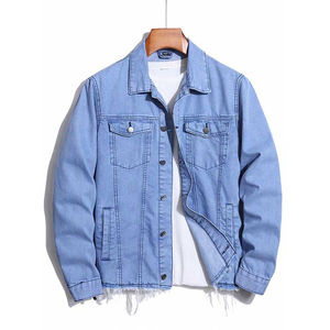 Veste en jean personnalisée de qualité supérieure pour hommes couleur unie 100% coton coupe ajustée tissu lavé respirant fabricant OEM ODM - Product Image 1