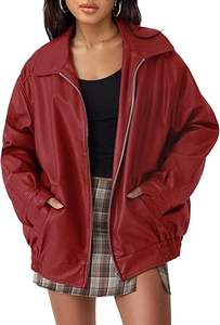 เสื้อแจ็คเก็ตหนังผู้ชาย ระบายอากาศได้ดี เป็นมิตรกับสิ่งแวดล้อม แห้งเร็ว อุ่นสำหรับฤดูหนาว คอตั้ง สไตล์ลำลอง คุณภาพสูง ปรับแต่งได้ - Product Image 6