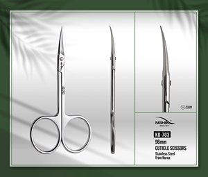 Tijeras para Cutículas Profesionales Nghia KD-703, Más Vendidas, de Alta Calidad, de Acero Inoxidable, con Punta Curva Afilada de Cerámica - Product Image 5