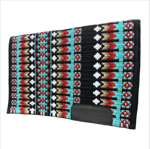 Couverture de selle droite Western Show à motifs de couleurs vives, durable et confortable pour les cavaliers - Product Image 1