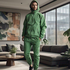 100% Nylon extérieur pluie coupe-vent survêtement hommes Jogging vert coupe-vent survêtements hommes imperméable pluie costume hommes - Product Image 5