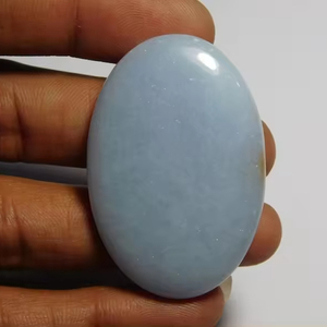100% Naturel Véritable Angelite Cabochon Pierres Précieuses Forme De Coupe Ovale Pierres Précieuses De Bijoux À Vendre aux Prix De Gros En Vrac OEM - Product Image 1