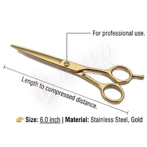 กรรไกรตัดผมระดับพรีเมียม สีโรสโกลด์ กรรไกรตัดผมสุดหรู - Product Image 5