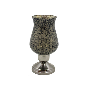 Modern Decorative Aluminum & Glass Hurricanes Holder Nickel Finished Standard Size Home & Wedding Decor Wholesale in Bulk - Product Image 1