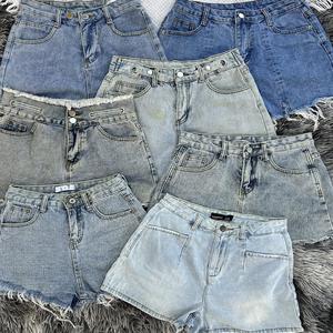 Summe Men's Vintage Wash Denim <b>Shorts</b> Brand Ripped <b>Y2K</b> Streetwear Polyester Material Adults Made in BD Stock Lot - Product Image 4