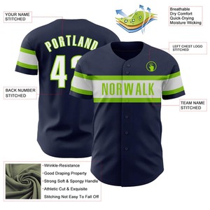 Camisetas Deportivas Sublimadas al por Mayor, Camisetas de Béisbol de Manga Corta, Estilo Urbano, con Botones, Camisetas de Béisbol y Softbol - Product Image 6