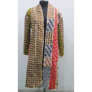 Robe de plage réversible vintage en coton Kantha pour femme, style bohème, vêtement vintage - Product Image 5