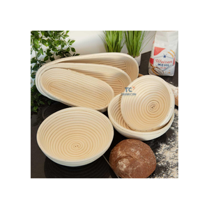 Cesta de fermentación de pan de ratán indonesio de alta calidad profesional, juego de fabricación de repostería y horneado artesanal ovalado - Product Image 1