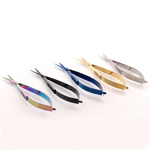 Ciseaux à cils professionnels en acier inoxydable, emballage en boîte, pointe extra-affûtée, fabrication artisanale, logo personnalisé - Product Image 6