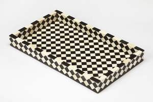 Plateau de service en incrustation d'os élégant de luxe Sonsa Design rond attrayant pour un usage domestique Plateau de nourriture de taille personnalisée pour le petit déjeuner et le dîner - Product Image 5