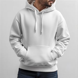 เสื้อฮู้ดผ้าฟลีซสำหรับทุกเพศเสื้อฮู้ดผ้าคอตตอนพิมพ์แบบกำหนดเอง - Product Image 6