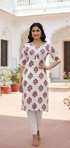 Casual Wear Printed Rayon <b>Kurti</b> Woman Fashion Manufacturer And Supplier From Surat At Wholesale Rate - Product Image 4