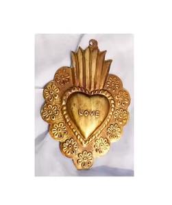 Milagros de Metal con Acabado Dorado, Sagrado Corazón Colgante para Decoración de Pared, Regalo y Decoración Católica - Product Image 4
