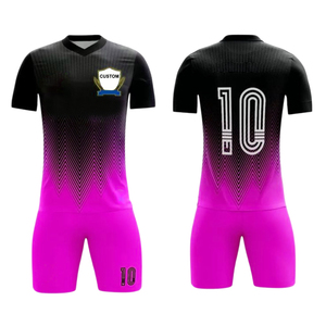 Conjunto de Camisetas y Pantalones Cortos de Fútbol Sublimados Personalizados de Última Moda, 100% Poliéster, Transpirables, de Secado Rápido, Diseño de Camiseta Deportiva - Product Image 5