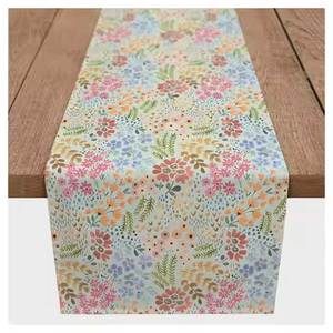 Meilleure vente 100% pur coton chemin de table nouveau Style qualité supérieure personnalisé imprimé brodé tissé techniques - Product Image 5