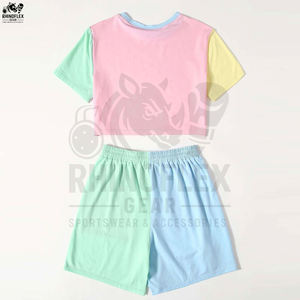 Conjunto de Top Corto y Pantalones Cortos para Mujer, Nuevo, con Logotipo y Diseño Personalizados, Transpirable y de Secado Rápido - Product Image 5