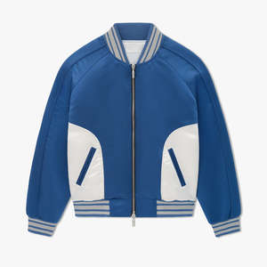 Chaquetas Varsity Personalizadas de Alta Calidad con Bordado, Parches y Cremallera Doble, Estilo Casual, 100% Algodón - Product Image 1