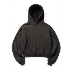 Sudadera Corta Z25 Color Gris Volcánico - 530GSM, Jersey Orgánico con Forro Polar, Diseño Desgastado, Bordado 3D, 500gsm, Lavado Ácido - Product Image 3