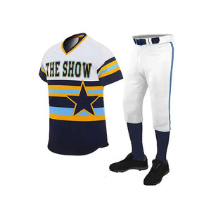 Ensemble uniforme de baseball et softball en polyester 100% durable, respirant, antibactérien, anti-UV, grande taille, avec pantalon assorti pour équipe - Product Image 5