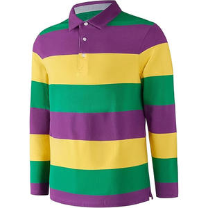 Venta al por mayor de polo de punto acanalado de mezcla de algodón suave y acogedor personalizado informal de manga corta para hombre de alta calidad de lujo por vestido deportivo - Product Image 1