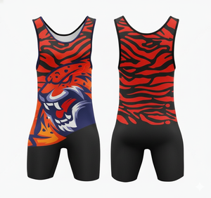 Meilleures ventes 2026 : Maillots de lutte extensibles personnalisés avec logo frontal, design 'Beast', unisexe, pour compression MMA et lutte, style uniforme - Product Image 5