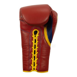Equipo deportivo Punzonado y boxeo Guantes con cordones hechos de cuero Venta caliente de fabricantes de Pakistán - Product Image 4