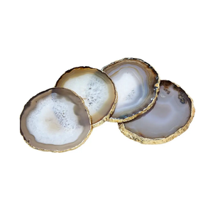 ที่รองแก้วคริสตัลสำหรับใช้ทำด้วยมือหัตถกรรมหินอาเกตธรรมชาติไม่มีที่รองแก้วสำหรับดื่มหินอัญมณีธรรมชาติบำบัด - Product Image 1