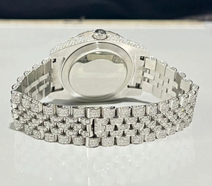 นาฬิกาอัตโนมัติหน้าปัดสีเขียวแบรนด์ชั้นนำหรูหราหรูหรามีเพชรประดับห้องแล็บสีเขียว - Product Image 4