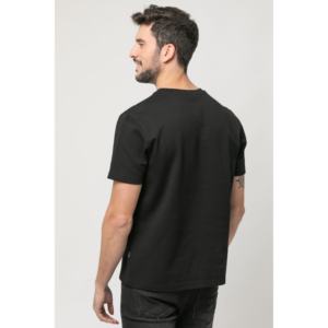 Gran oferta, Camiseta básica de algodón para hombre, talla XL, cómoda manga corta, diseño negro, alto uso diario, moda informal, 200 gramos - Product Image 4