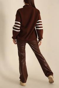 Sweat-shirt élégant pour femmes Pull à épaules tombantes Arrivée Sweat-shirt pour femmes dans différents styles Sweat-shirt avec logo personnalisé pour femmes - Product Image 6