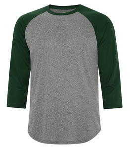100% Cotton Raglan Baseball Jersey Breathable 3/4 Sleeve Plain Dyed <b>Men's</b> T-<b>Shirt</b> for Summer Long Casual Style - Product Image 3