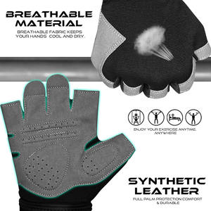 Gants de sport RAZERS IMPEX, entraînement physique, antidérapants, absorbant les chocs, néoprène, musculation, poignée rembourrée, respirants, sans doigts - Product Image 2