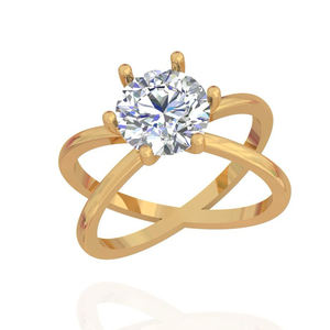 แหวนหมั้นของผู้หญิงสีทอง14K โมอิสซาไนต์บริสุทธิ์แหวนหมั้นของผู้หญิงอีสีสดใสตัด VVS2ได้ชัดเจนเครื่องประดับแฟชั่นที่งดงามขายส่ง - Product Image 3