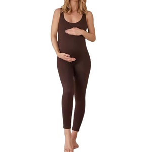 Maternity Wear One Piece Women Workout Romper Fitness Jumpsuit High Fitted Stretchable Playsuits