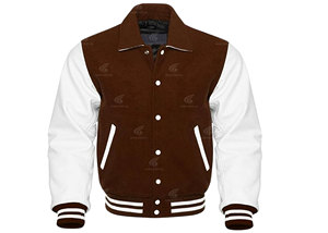 Veste universitaire pour homme, best-seller, très appréciée, veste bomber d'hiver avec manches en cuir véritable et design personnalisé - Product Image 2
