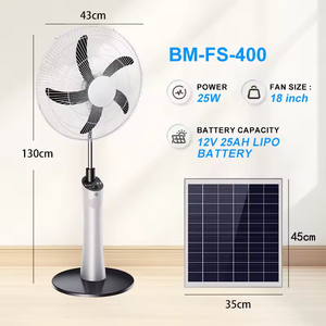 พัดลมตั้งพื้นแบบชาร์จไฟได้ รุ่นใหม่ ปี 2025 ขนาด 16 นิ้ว 18 นิ้ว ใช้ไฟ AC DC 12V พร้อมไฟ LED รีโมทคอนโทรล - Product Image 2