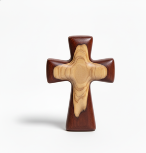 Croix de Jésus en bois massif de haute qualité, polie, écologique, décoration murale religieuse chrétienne faite à la main pour la maison, la chapelle, bas prix - Product Image 3
